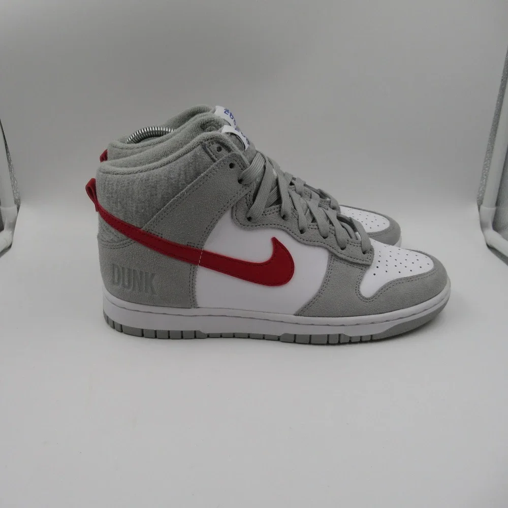 Nike Dunk High Athletic Club Light Smoke Grey University Red DJ6152-001 Mens 7.5